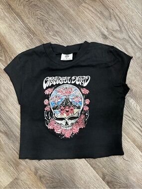 Black Grateful Dead Graphic Baby Tee